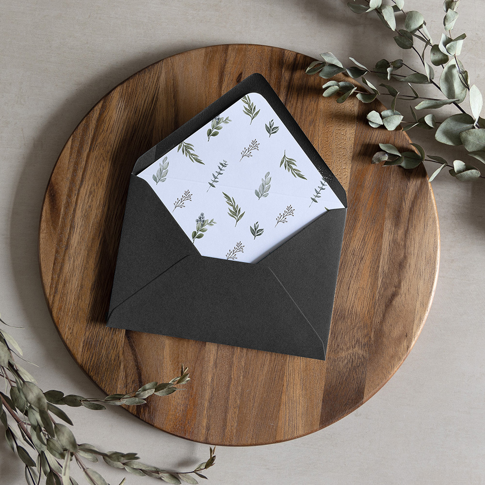 'Elegance' Printed Envelope Liner with Envelope