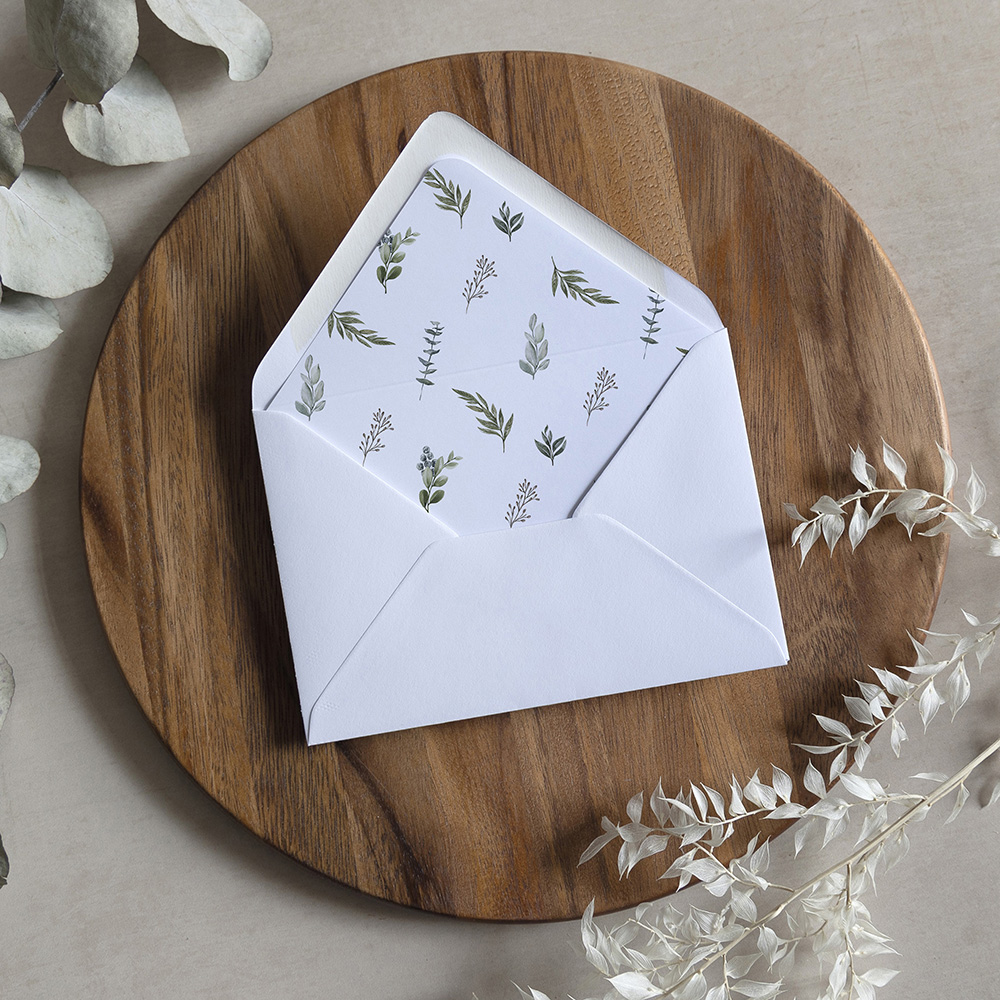 'Elegance' Printed Envelope Liner with Envelope