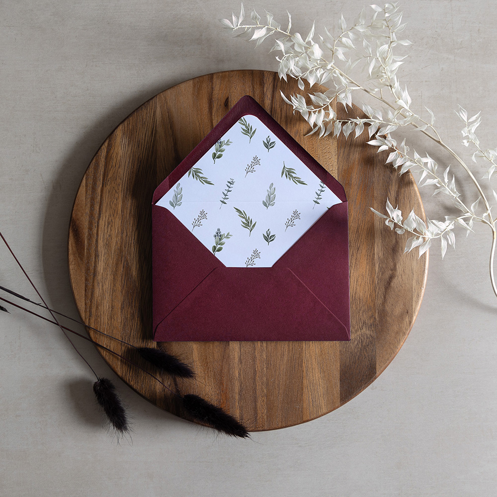 'Elegance' Printed Envelope Liner with Envelope