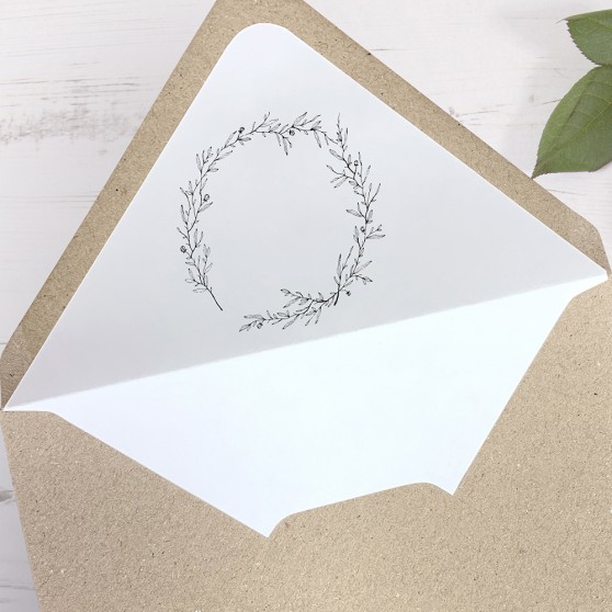 'Elizabeth' Printed Envelope Liner with Envelope
