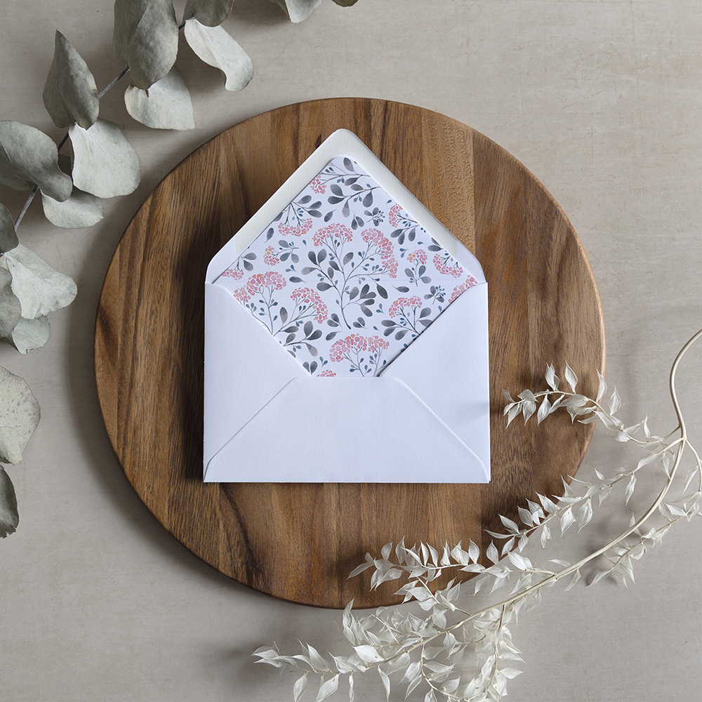 'Felicity' Printed Envelope Liner with Envelope
