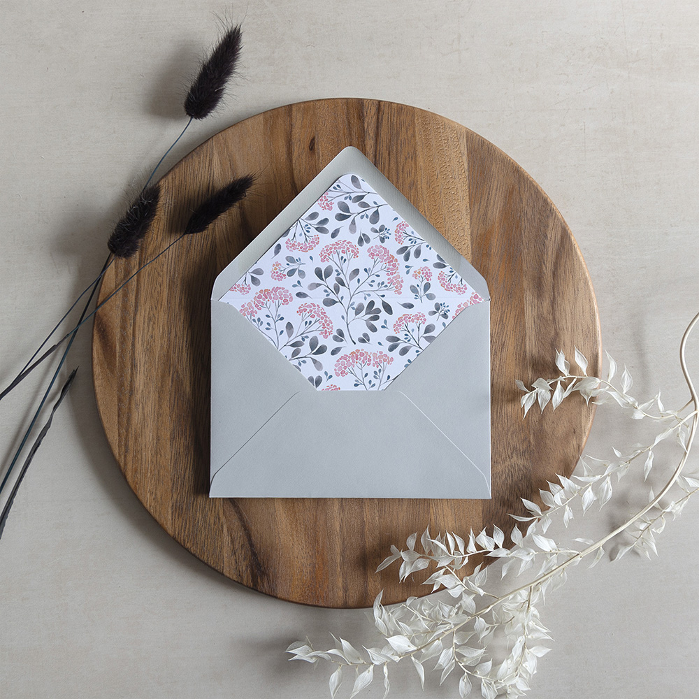 'Felicity' Printed Envelope Liner with Envelope