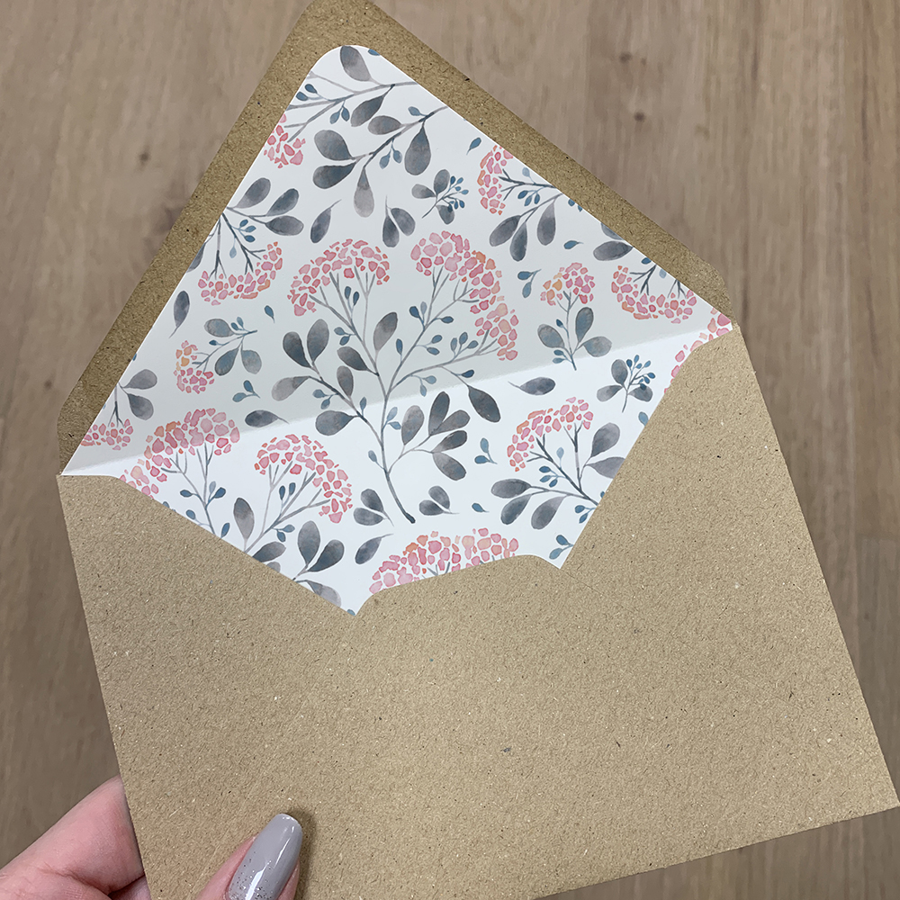 'Felicity' Printed Envelope Liner with Envelope