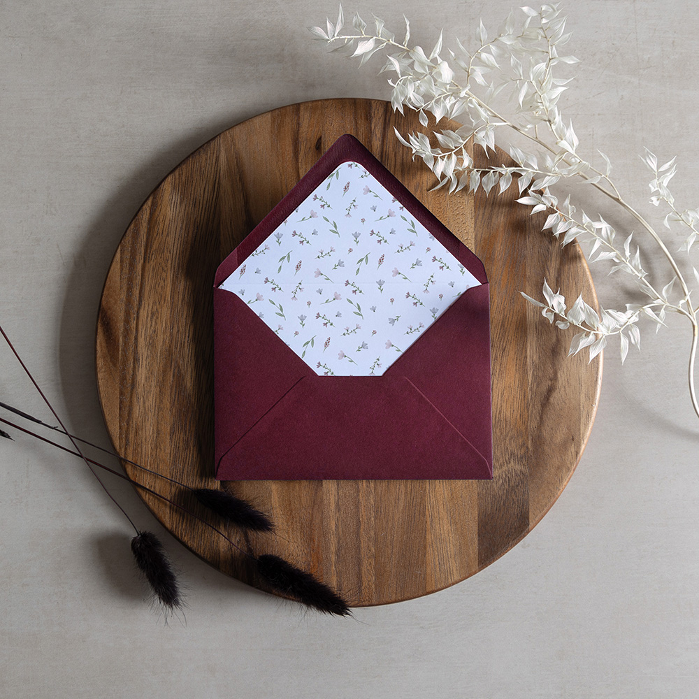 'Genevieve' Printed Envelope Liner with Envelope