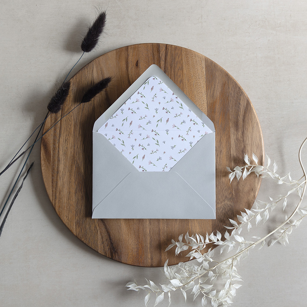 'Genevieve' Printed Envelope Liner with Envelope