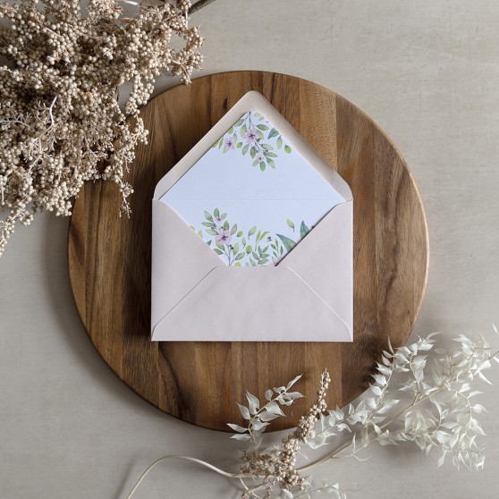'Imogen Floral' Printed Envelope Liner with Envelope