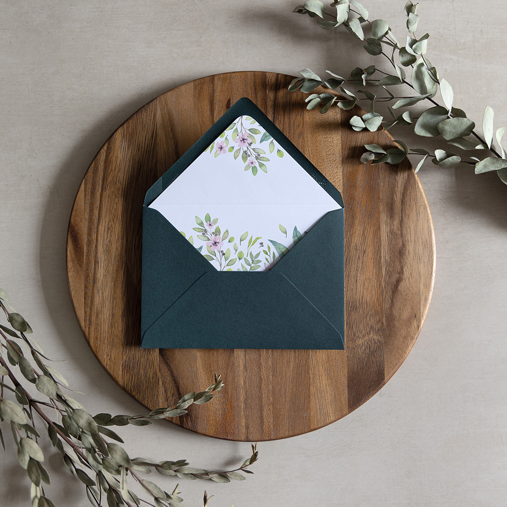 'Imogen Floral' Printed Envelope Liner with Envelope