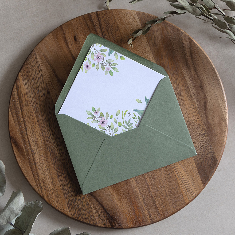 'Imogen Floral' Printed Envelope Liner with Envelope