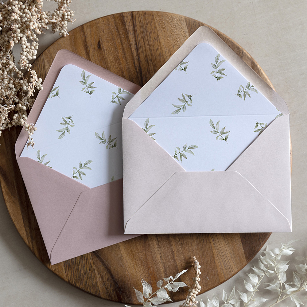 'Juliet' Printed Envelope Liner with Envelope