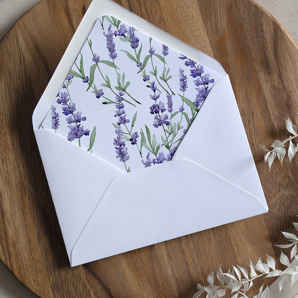 'Lavender' Folded Thank You Card