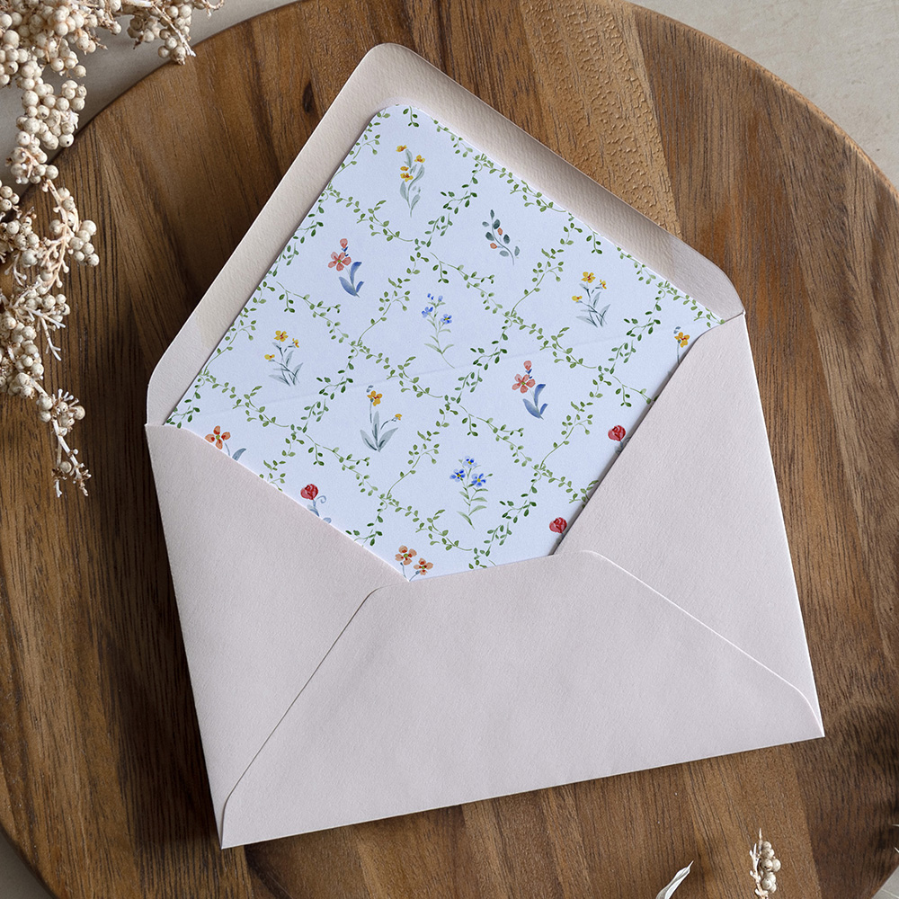 'Love Story LS01' Printed Envelope Liner with Envelope