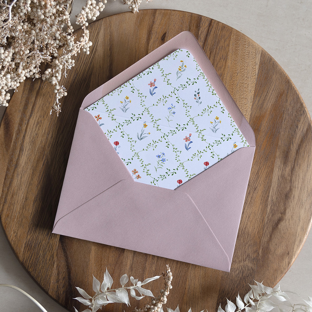 'Love Story LS01' Printed Envelope Liner with Envelope