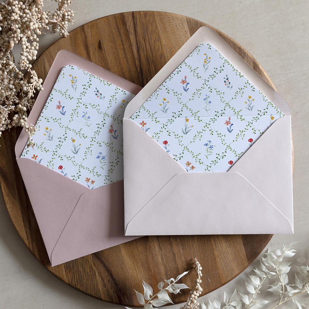 'Love Story LS01' Printed Envelope Liner with Envelope