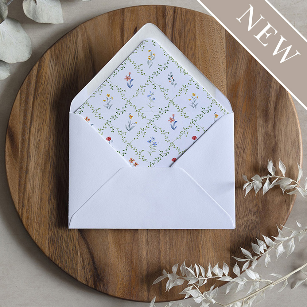 'Love Story LS01' Printed Envelope Liner with Envelope