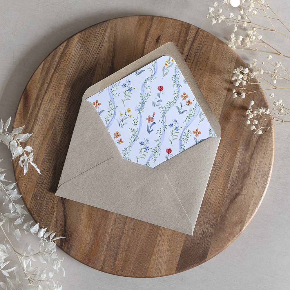 'Love Story LS02' Printed Envelope Liner with Envelope
