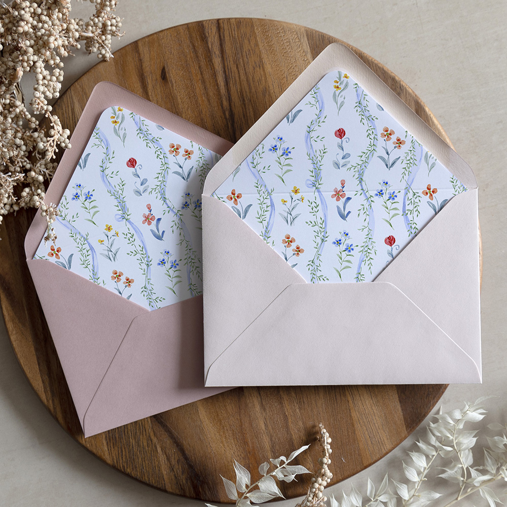 'Love Story LS02' Printed Envelope Liner with Envelope