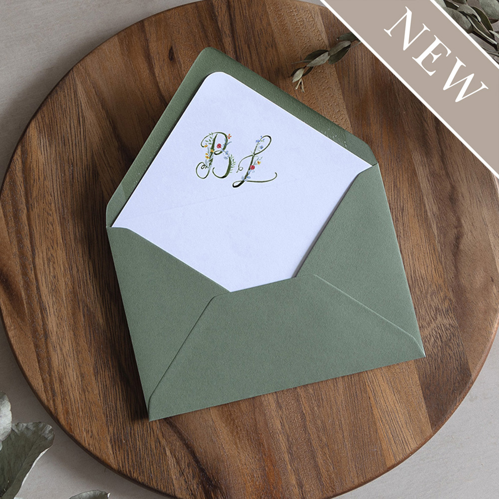 'Love Story' Printed Envelope Liner with Envelope