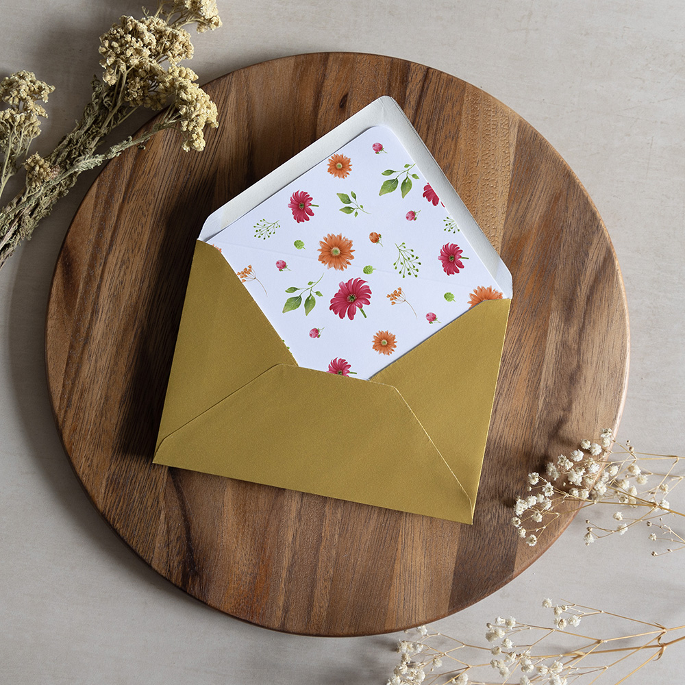 'Matilda' Printed Envelope Liner with Envelope