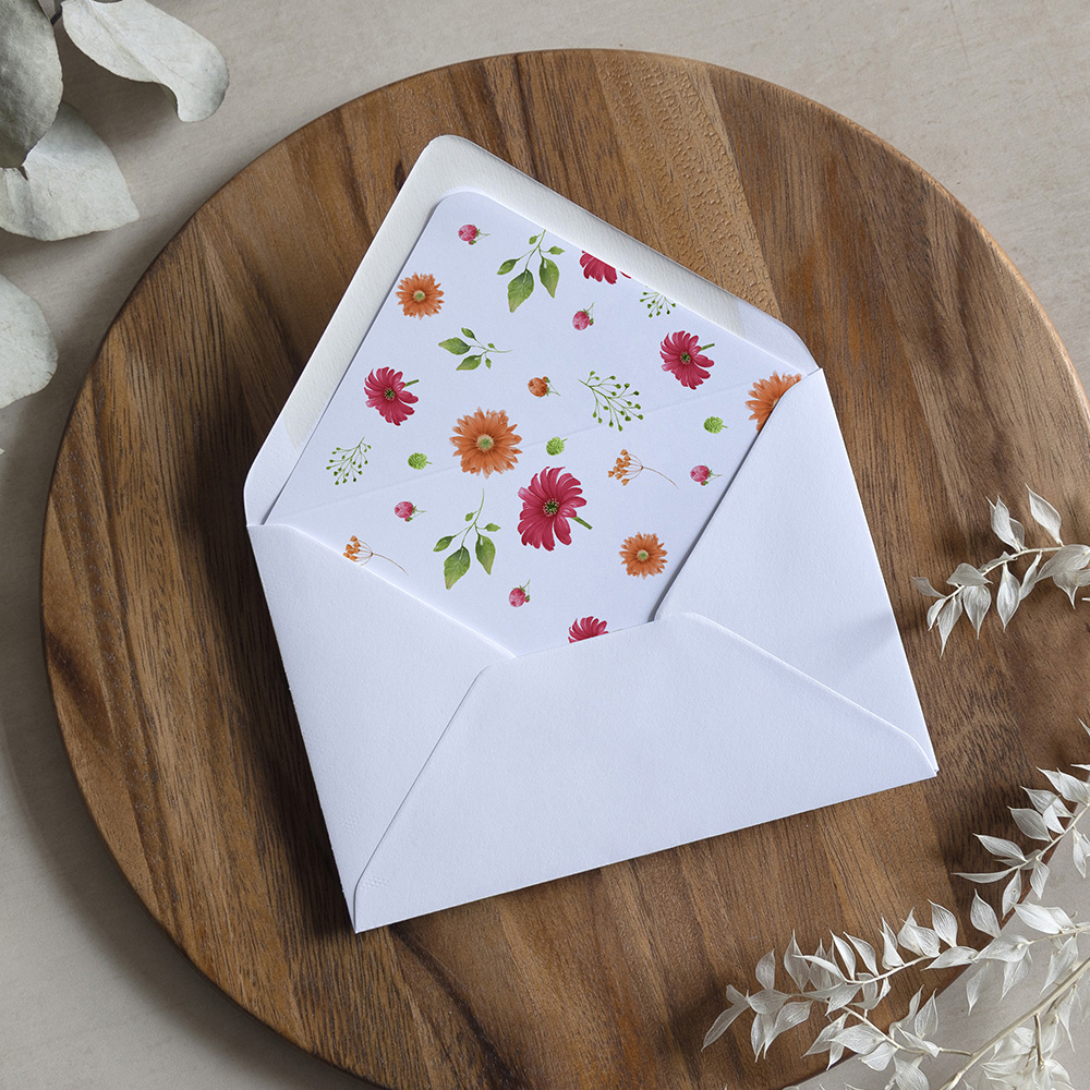 'Matilda' Printed Envelope Liner with Envelope