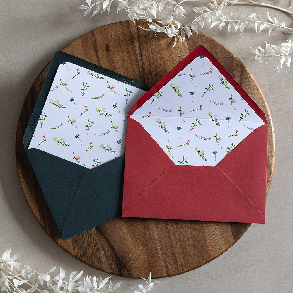 'Meadow Floral' Printed Envelope Liner with Envelope