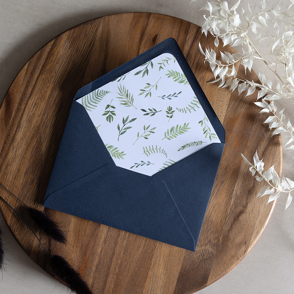 'Ophelia' Printed Envelope Liner with Envelope