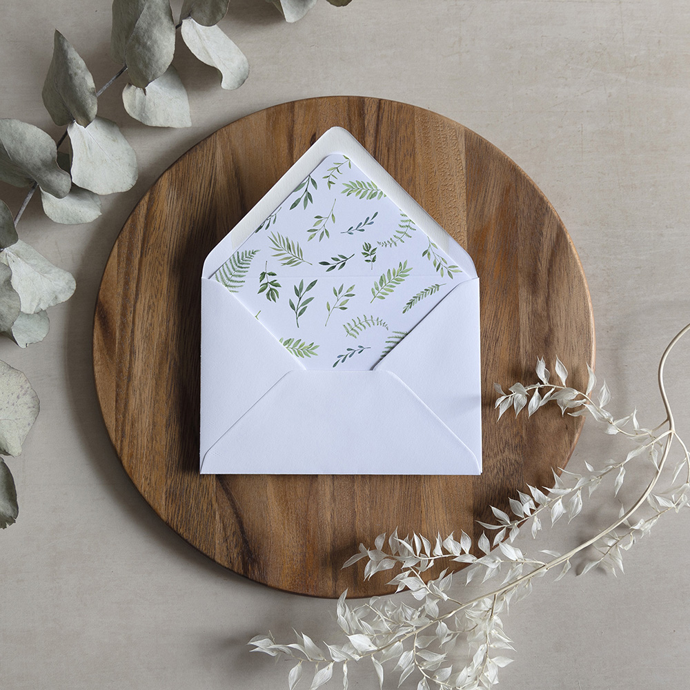 'Ophelia' Printed Envelope Liner with Envelope