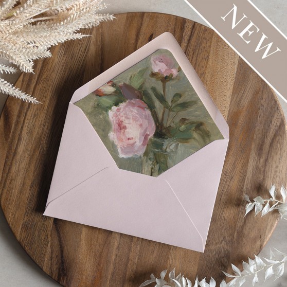 'Petal & Blush' Printed Envelope Liner with Envelope