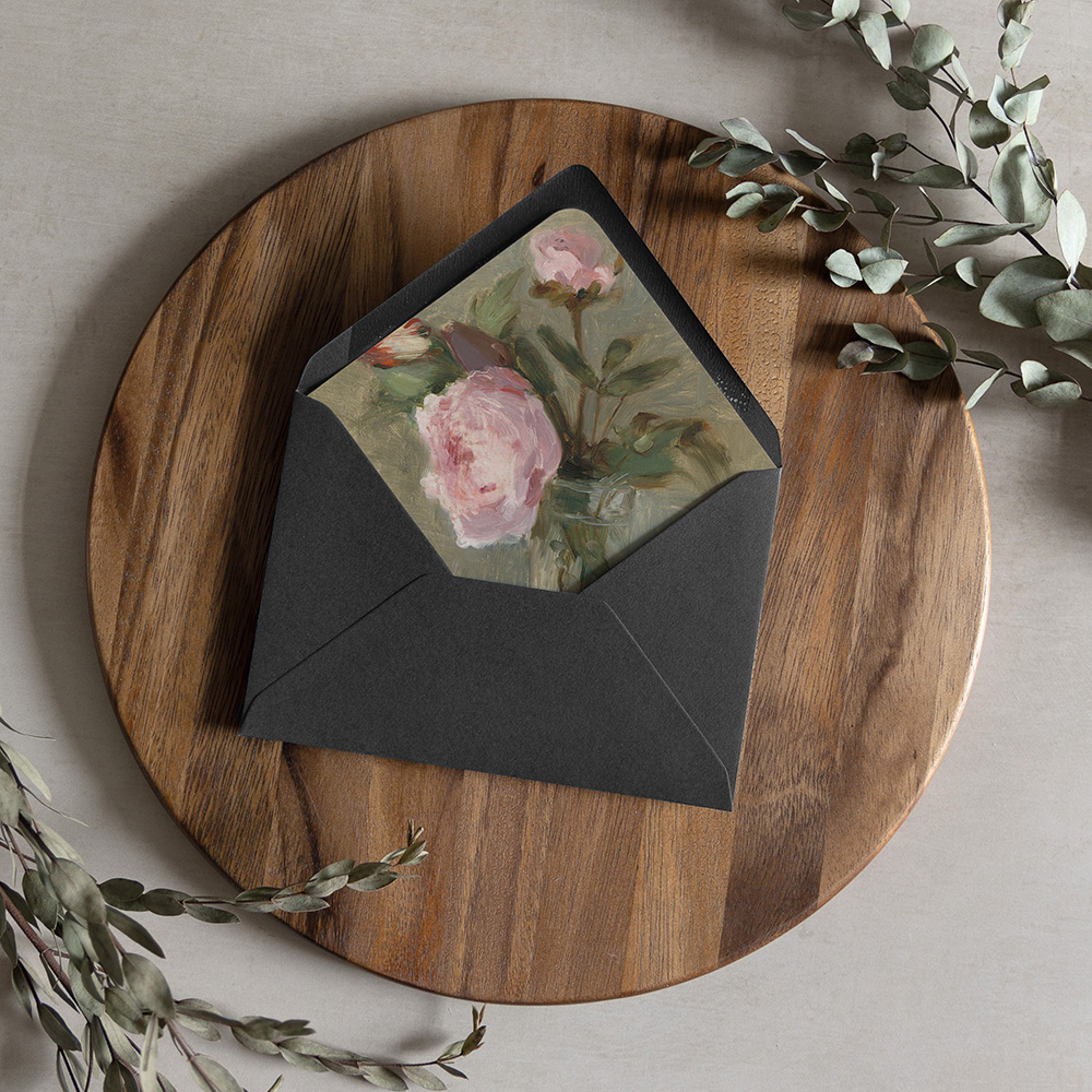 'Petal & Blush' Printed Envelope Liner with Envelope