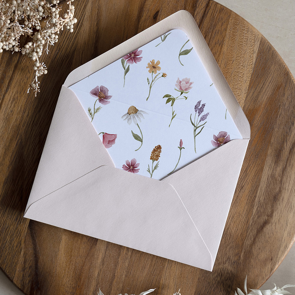 'Secret Garden' Printed Envelope Liner with Envelope