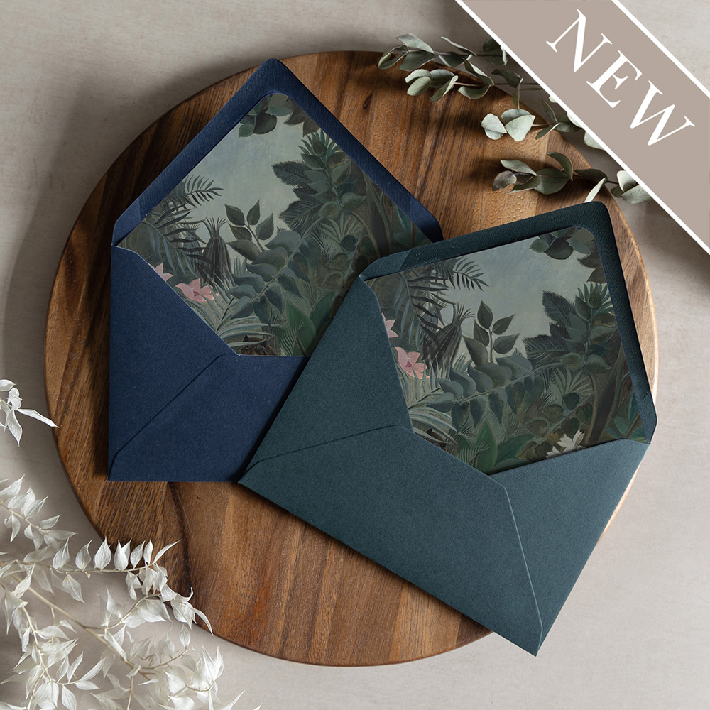 'Tropique' Printed Envelope Liner with Envelope