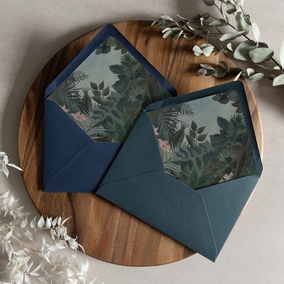 'Tropique' Printed Envelope Liner Sample with Envelope