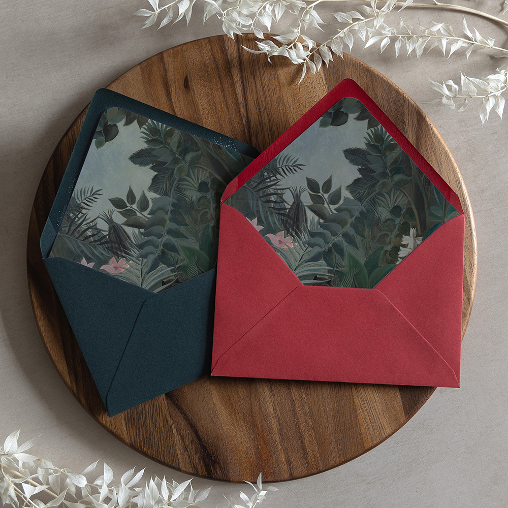 'Tropique' Printed Envelope Liner with Envelope