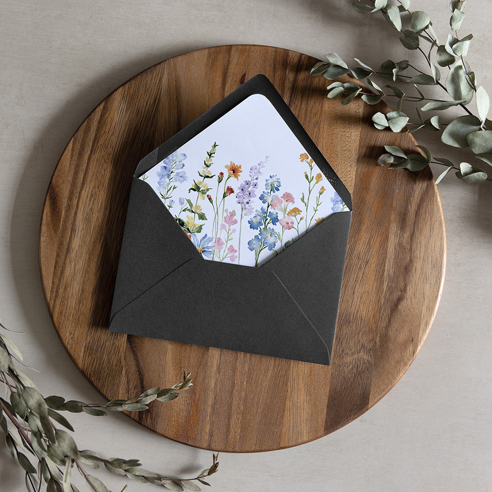 'Wildflower Garden' Printed Envelope Liner with Envelope