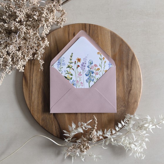 'Wildflower Garden' Printed Envelope Liner with Envelope