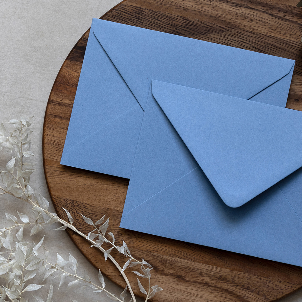 Blank Cornflower Blue Envelopes