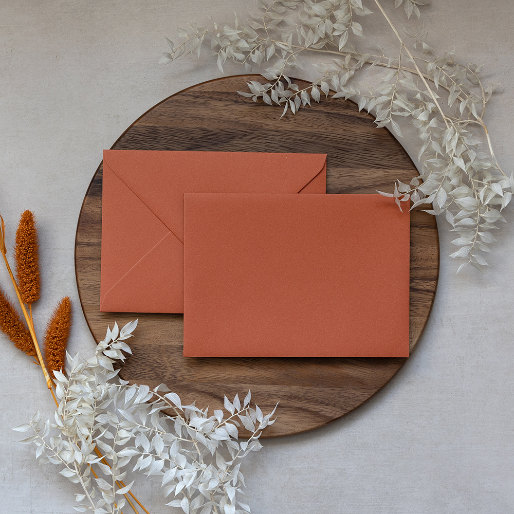 Blank Rust Orange Envelopes