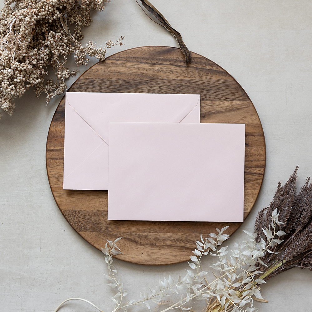 Paper Junkie A7 Envelopes 50 Pack - Floral Liner For 5x7 Cards & Invitations, Blush Pink