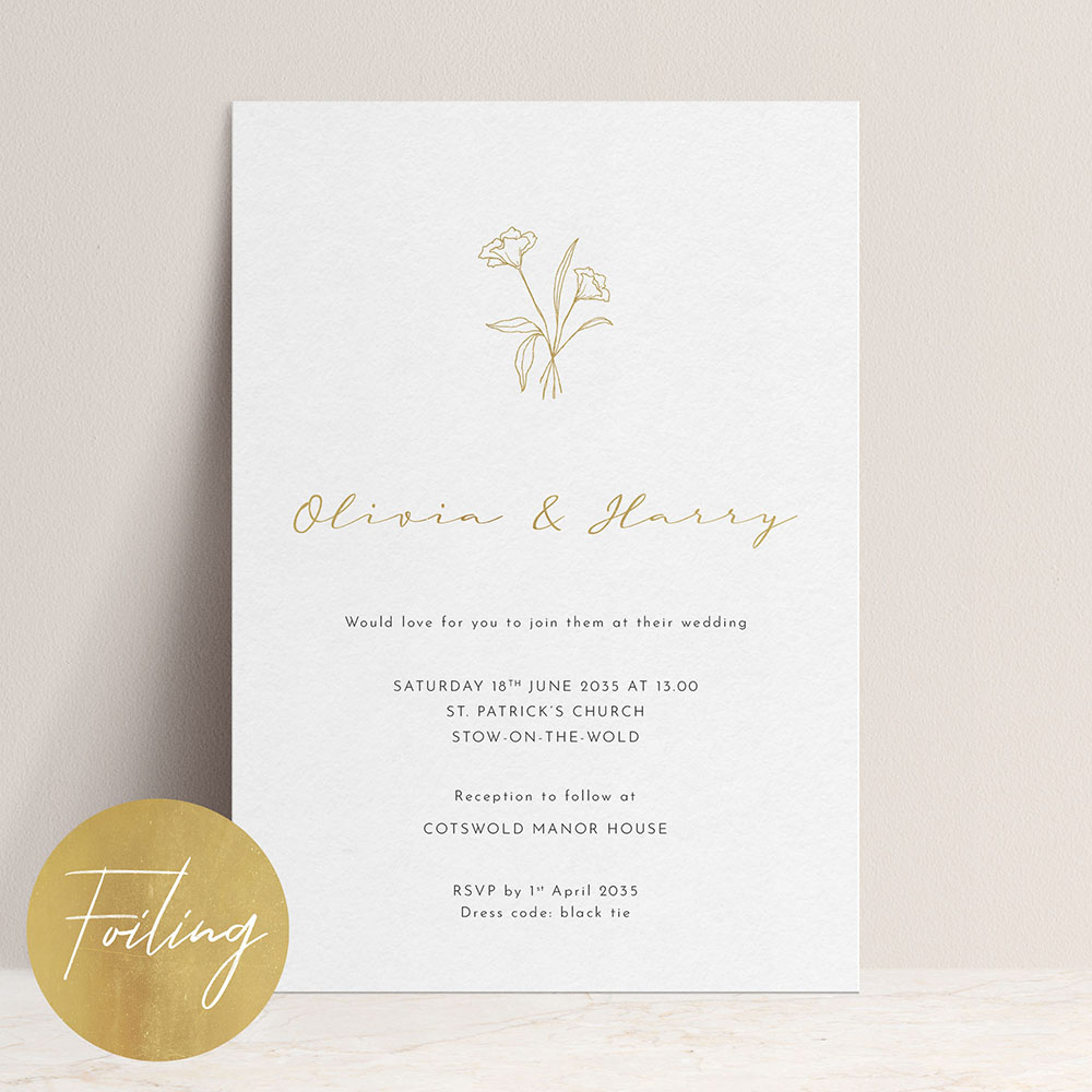 'Harmony' Standard Foil Invite