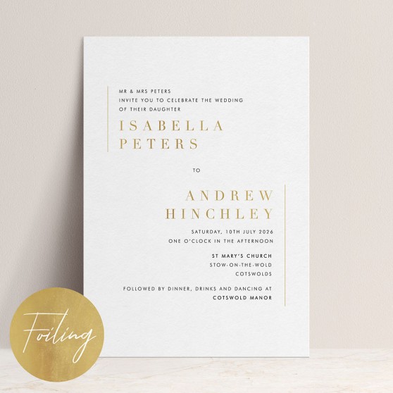 'Modern Classic MC02' Standard Foil Invite