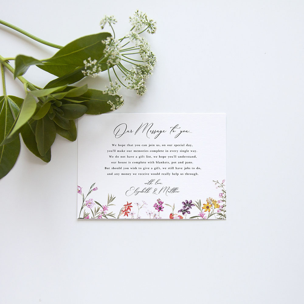 Wild Botanical'' Standard Wedding Invitation Sample