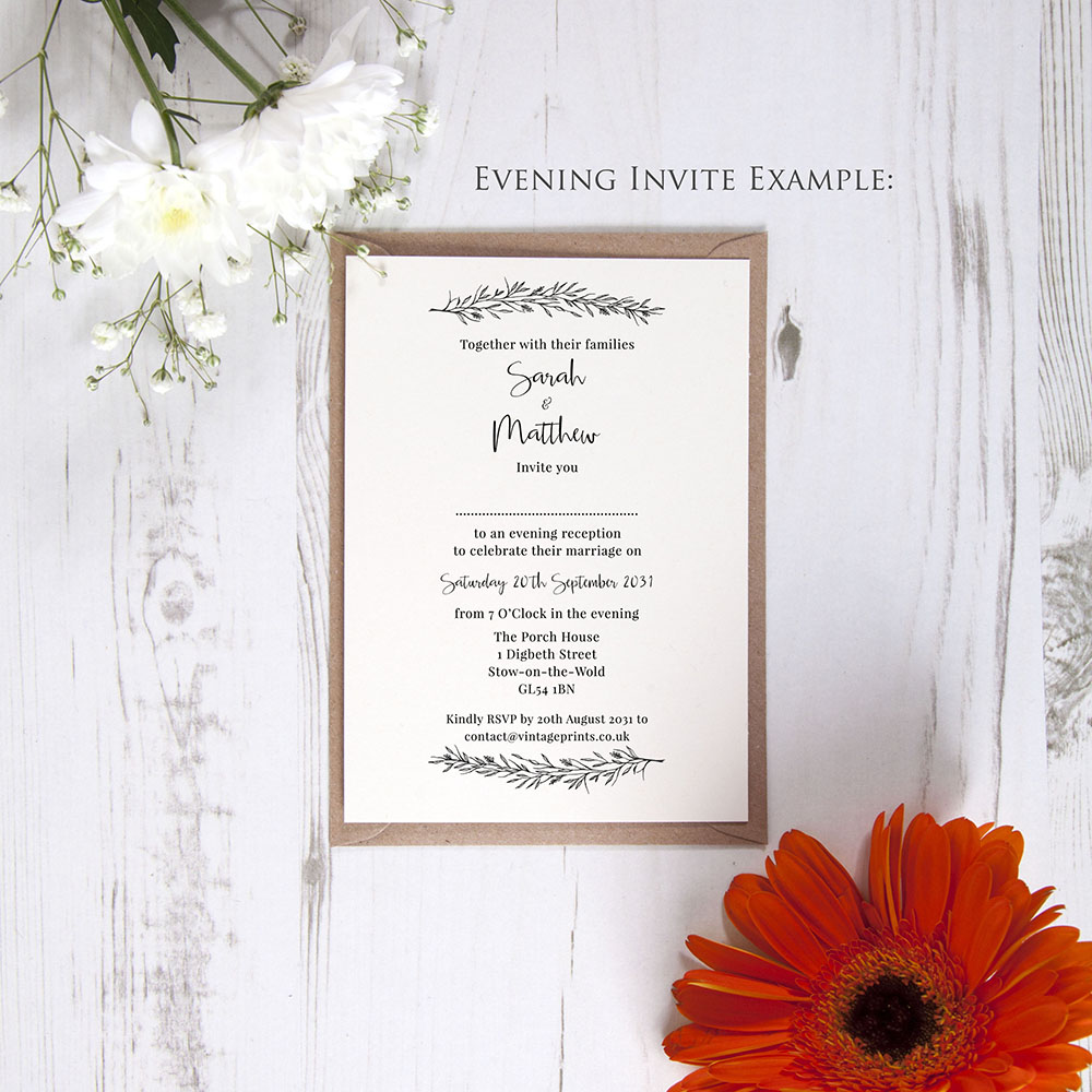 'Charlotte' Standard Wedding Invitation Sample