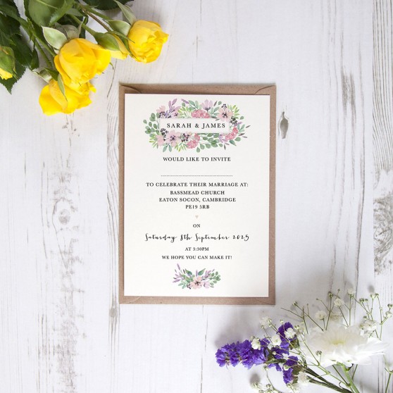 'Chloe' Standard Wedding Invitation Sample