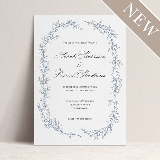'Cotswold Blue' Standard Invite