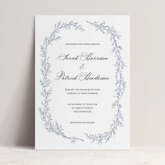 'Cotswold Blue' Standard Invite