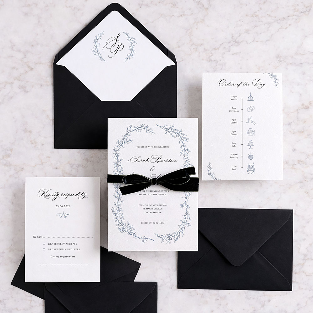 'Cotswold Blue' Standard Invite