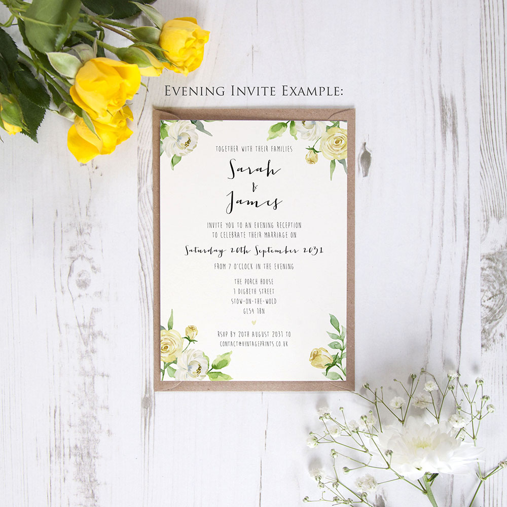 'Daphne' Standard Wedding Invitation Sample