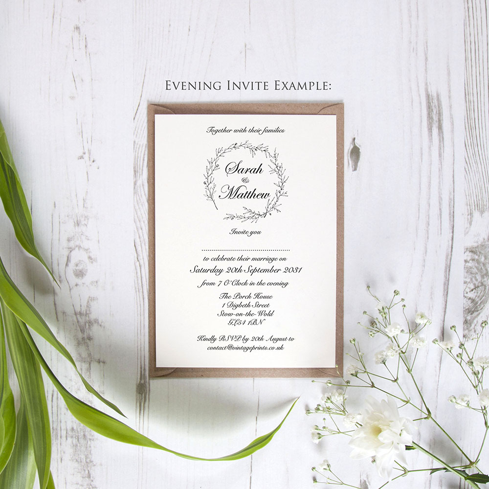 'Elizabeth' Standard Wedding Invitation Sample
