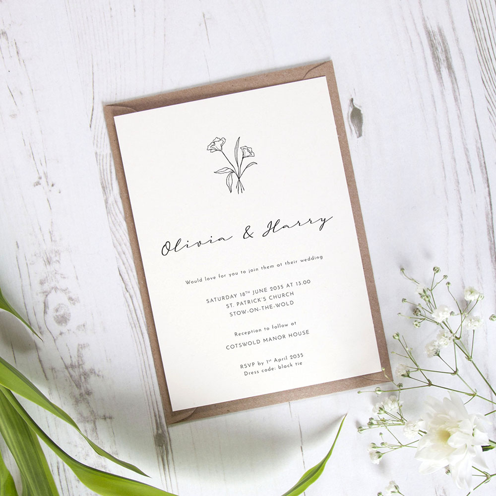 'Harmony' Standard Wedding Invitation