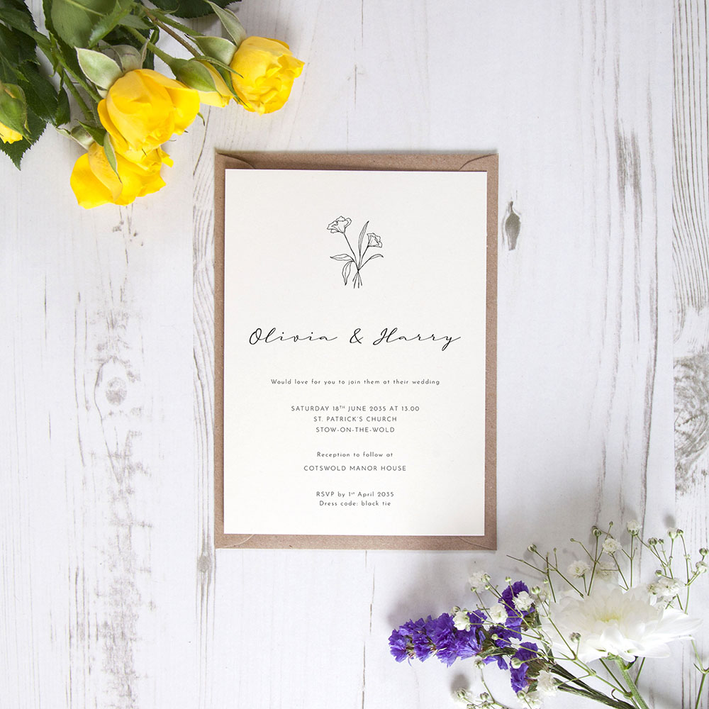 'Harmony' Standard Wedding Invitation