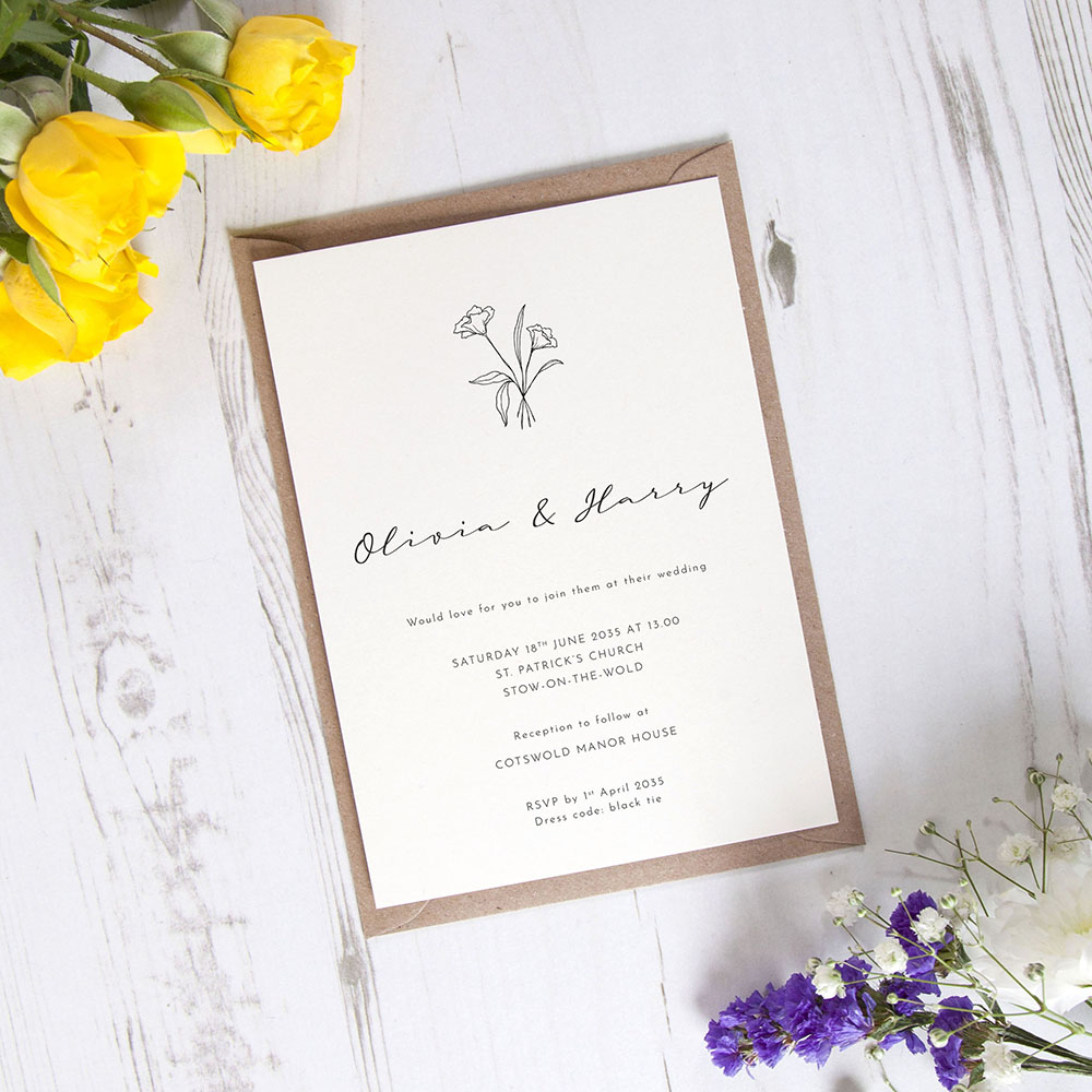 'Harmony' Standard Wedding Invitation